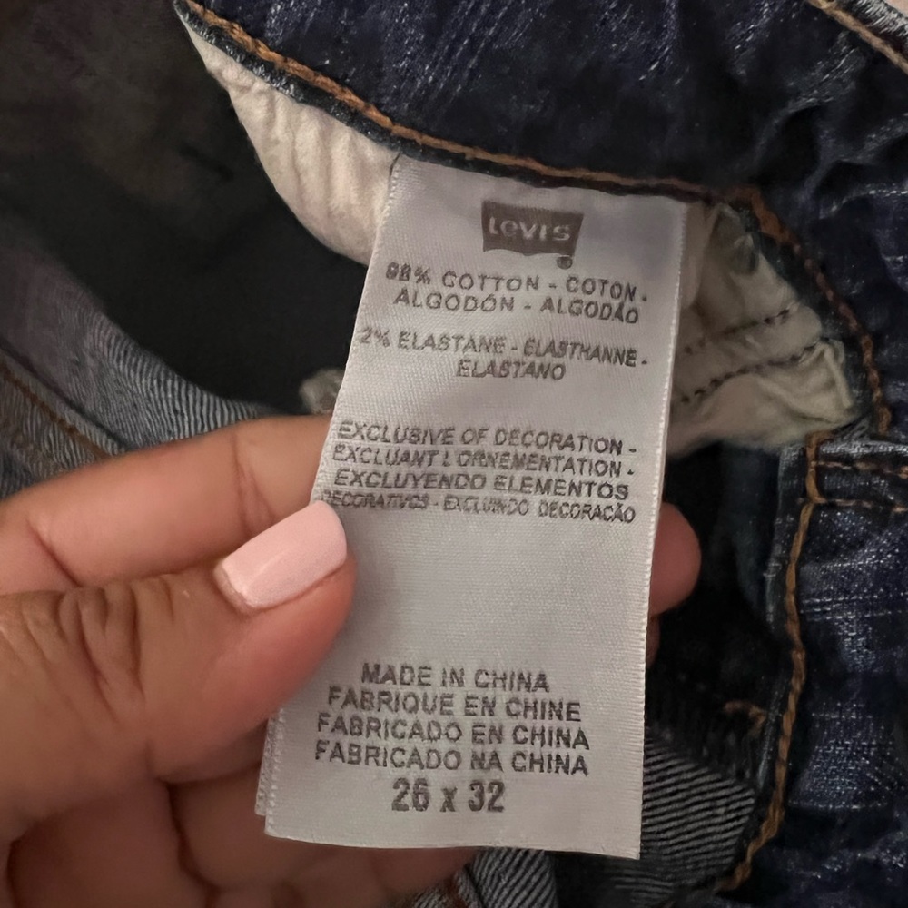 Levi’s Denim Patchwork Jean’s Distressed Euc Size… - image 7